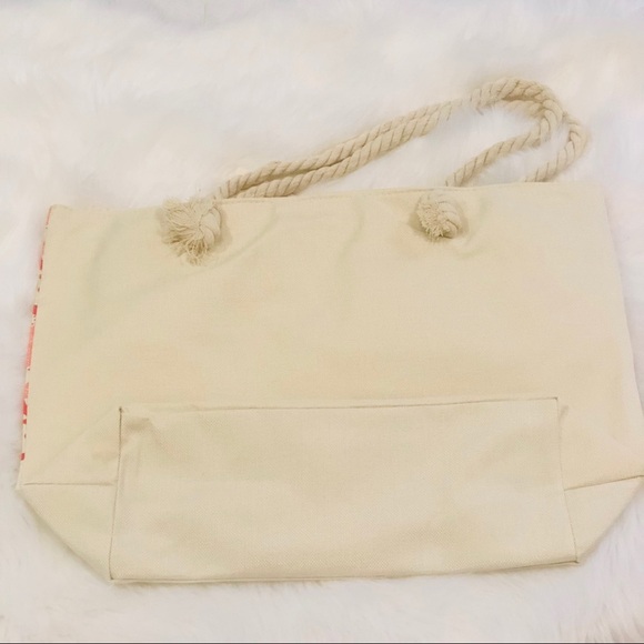 Large Coral Tote - Picture 3 of 6